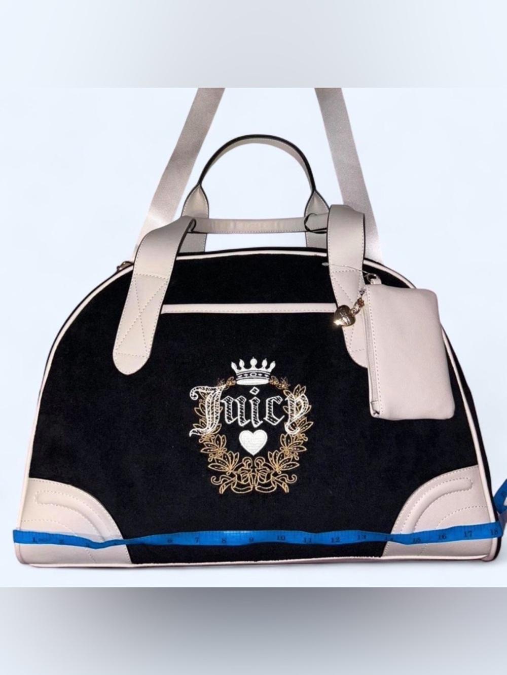 Juicy Couture Black and White Crest Weekender